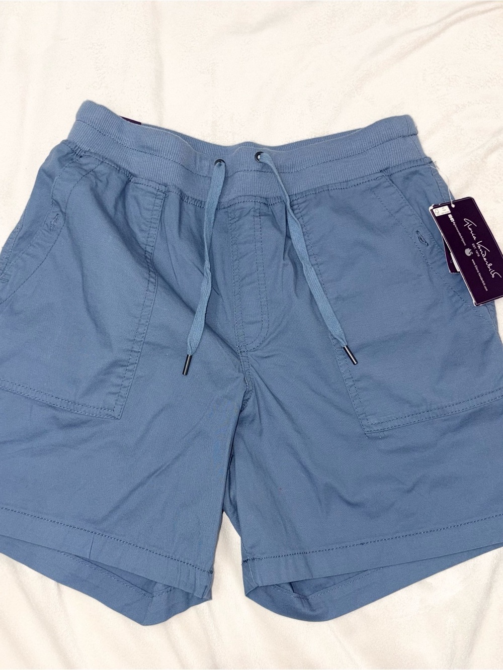 NWT Gloria Vanderbilt Blue Utility Shorts, Size 8
